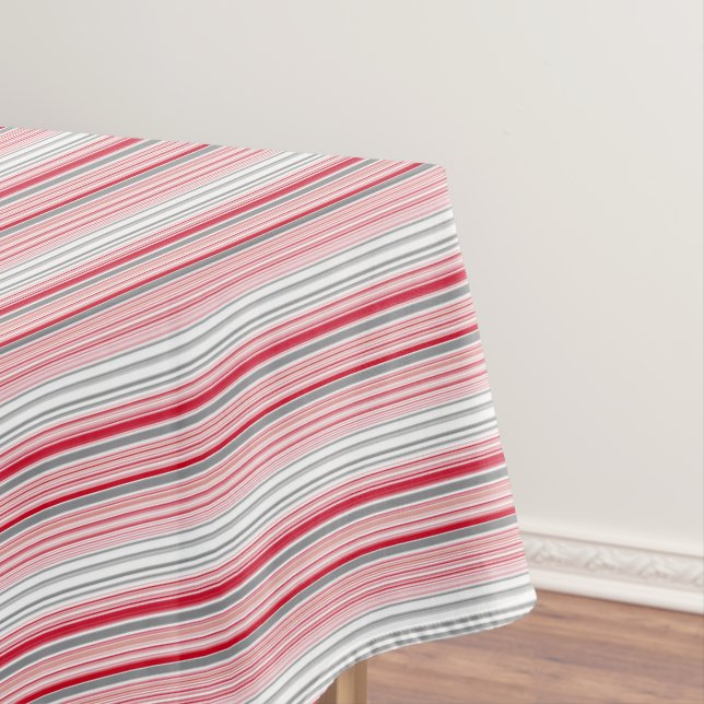 Niedliche graue Streifen Tischdecke (Beispiel)