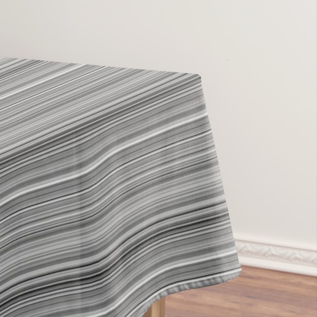 Niedliche graue Streifen Tischdecke (Beispiel)