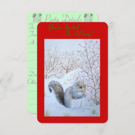 niedliche Grauschnee-Szene Einladung