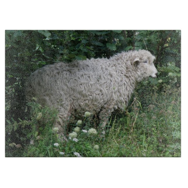 Niedliche Greedy Sheep Eating Cutting Board Schneidebrett (Vorderseite)