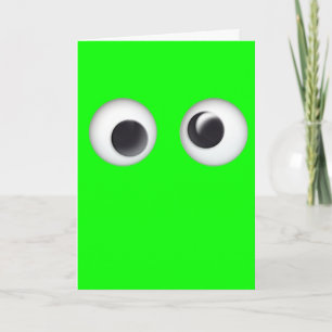 Niedliche Green Google Eyes Halloween Maze Card Karte