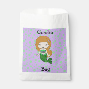 Niedliche Green & Lila Mermaid Goodie Bag Geschenktütchen