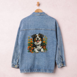 Niedliche Grenzbelastung in Blume Jeansjacke