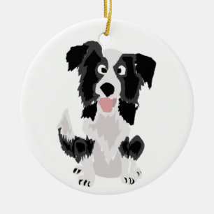 Niedliche Grenzcollie-Vorlagen-Kunst Keramikornament