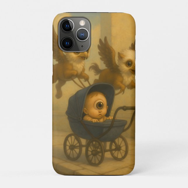 Niedliche Griffins & Baby Cyclops Mythology Fantas Case-Mate iPhone Hülle (Rückseite)