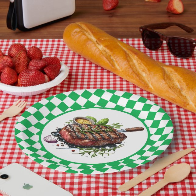 Niedliche GRILLEN Steak Party Pappteller (Picknick)