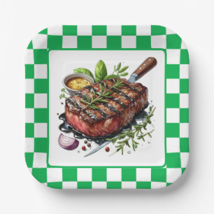 Niedliche GRILLEN Steak Party Pappteller