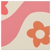 Niedliche Groovy-Blume auf Retrowellen