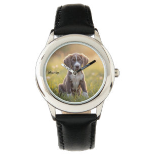 Niedliche große Dane-Kid's Personalisiert Armbanduhr