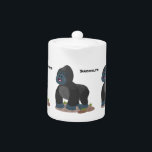 Niedliche, große Gorilla-Cartoon-Abbildung<br><div class="desc">Dieser niedliche große Gorilla ist König des Dschungels. Gezeichnet im niedlichen Cartoon-Illustrationsstil.</div>