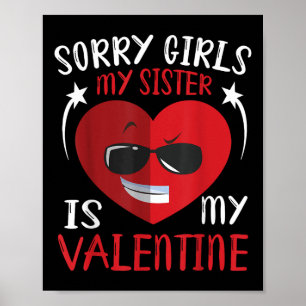 Niedliche große Herz Gesicht Sorry Mädchen meine S Poster