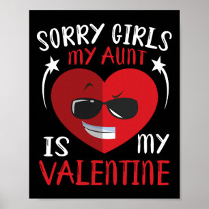 Niedliche große Herz Gesicht Sorry Mädchen meine T Poster