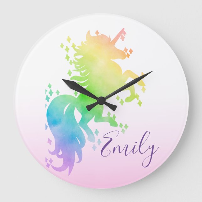Niedliche 🦄  große wanduhr (Vorderseite)