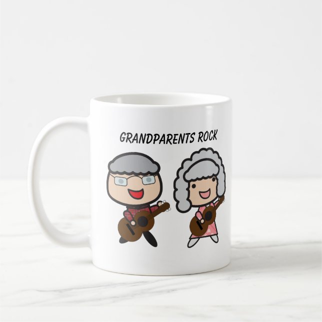 Niedliche Großeltern Rock Grandeltern Tag Persönli Kaffeetasse (Links)