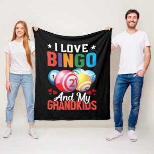 niedliche Großkinder Bingo liebt Wortspiele Fleecedecke