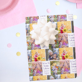 Niedliche Großkinder FotoCollage Oma Geburtstag Geschenkpapier Set