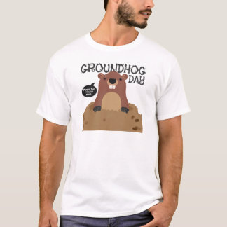 Niedliche groundhog TagesCartoonillustration T-Shirt