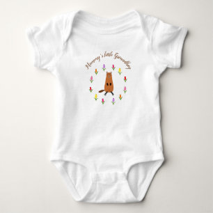 Niedliche Groundhog- und Tulip-Blume Baby Strampler