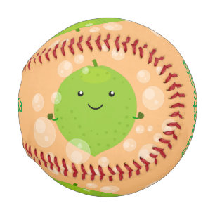 Niedliche grün Limone Blasen Cartoon Abbildung Baseball