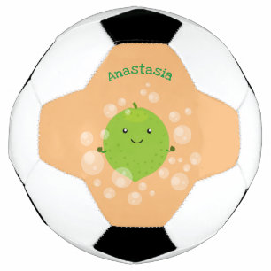 Niedliche grün Limone Blasen Cartoon Abbildung Fußball