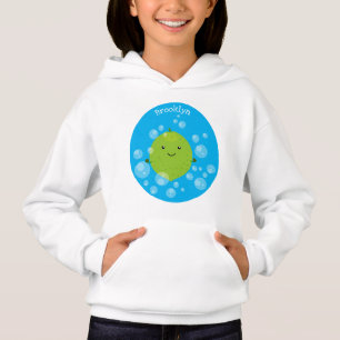Niedliche grün Limone Blasen Cartoon Abbildung Hoodie
