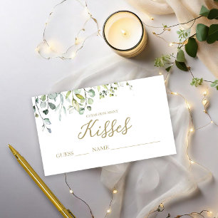 Niedliche Grünanlage schätzt wie viele Kisses Card Begleitkarte