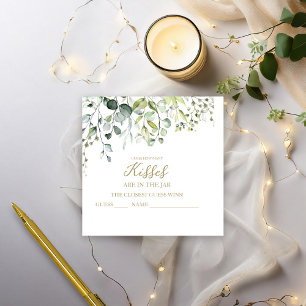 Niedliche Grünanlage schätzt wie viele Kisses Card Begleitkarte