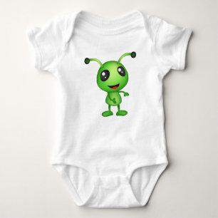 Niedliche grüne Alien Baby Strampler