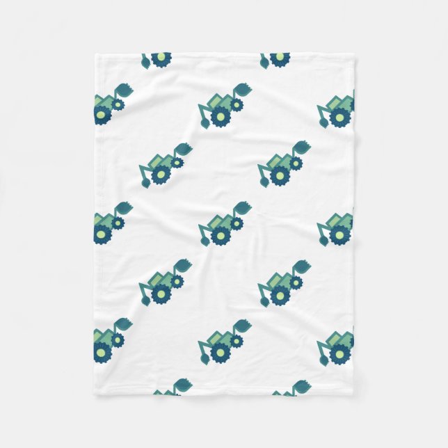 Niedliche grüne Backhofen Funny Grabgrab Boys Fleecedecke (Vorderseite)