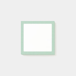 Niedliche Grüne Blüte Gemusterte Sticknotizen Post-it Klebezettel