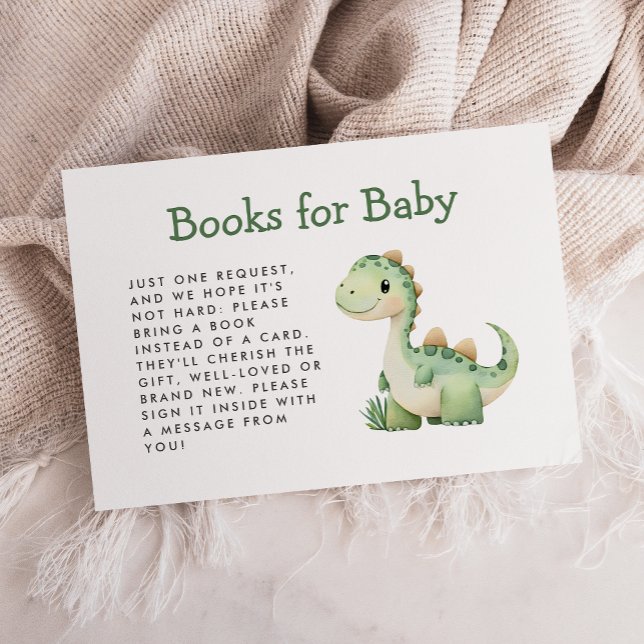 Niedliche grüne Dinosaur Kinderduschbücher Begleitkarte (Von Creator hochgeladen)