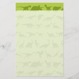 Niedliche grüne Dinosaurier-Muster für Jungen Briefpapier