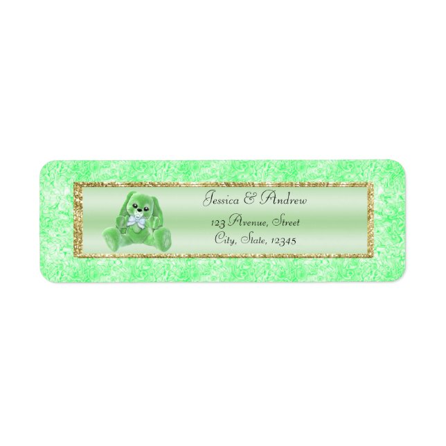 Niedliche grüne Häschen-Baby-Dusche (Vorne)