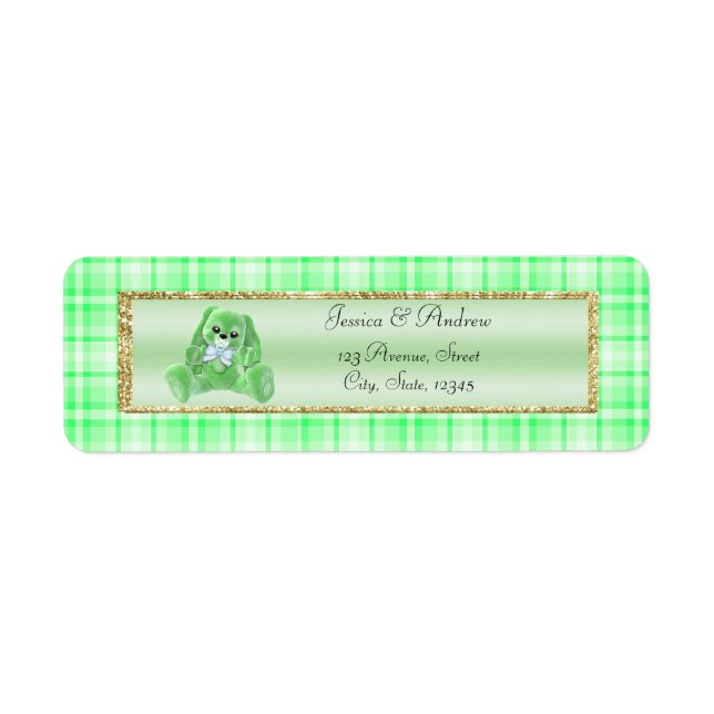 Niedliche grüne Häschen-Baby-Dusche (Vorne)