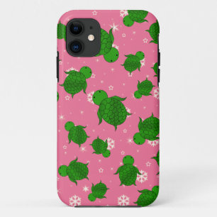 Niedliche grüne Meeresschildkröten Weihnachten Ros Case-Mate iPhone Hülle