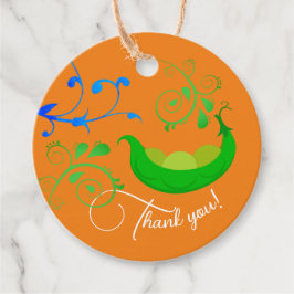 Niedliche grüne Orangenpepodtriplets Botanischer D Geschenkanhänger