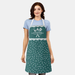 Niedliche grüne Polka Dots Lace Gigi Weihnachten Schürze
