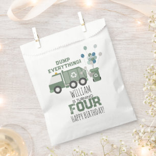 Niedliche grüne Recycelnd Lkw Kinder Name Alter Ge Geschenktütchen