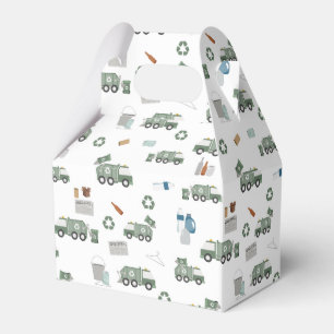 Niedliche grüne Recycelnd LKWs Geburtstag Geschenkschachtel
