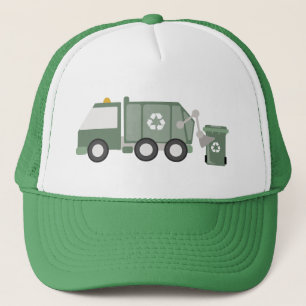 Niedliche grüne Recycelnd LKWs Geburtstag Truckerkappe
