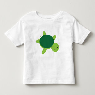 Niedliche grüne Schildkröte Kleinkind T-shirt