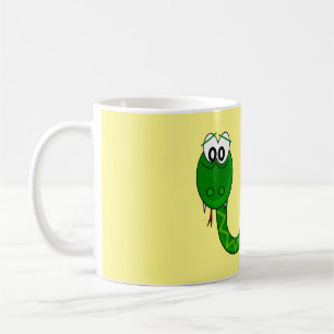 Niedliche grüne Schlange Kaffeetasse