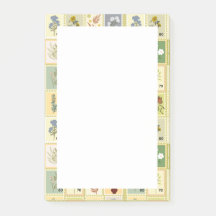 Niedliche Grünflächen Briefmarke Botanische Kunstw
