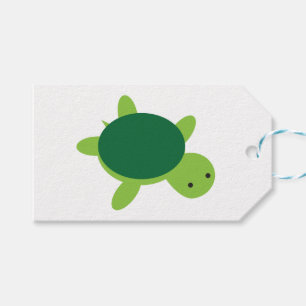 Niedliche Grünschildkröte Geschenkanhänger