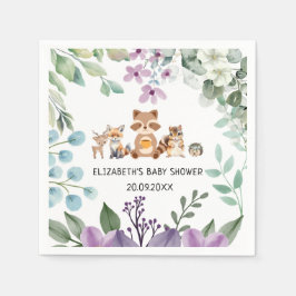 Niedliche Grünwaldtiere Papier Napkin Serviette