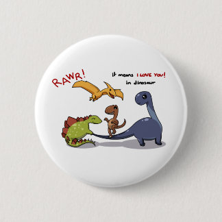 Niedliche Gruppe Dinosaurier Rawr bedeutet uns Button