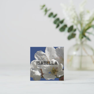 Niedliche Grußkarte der weißen Blume Begleitkarte