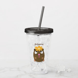 Niedliche Guinea Cartoon Acryltrinkbecher