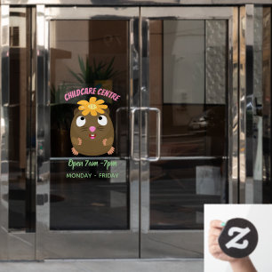 Niedliche Guinea Cartoon Fensteraufkleber