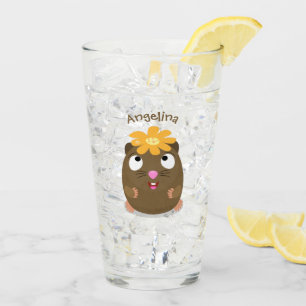 Niedliche Guinea Cartoon Glas